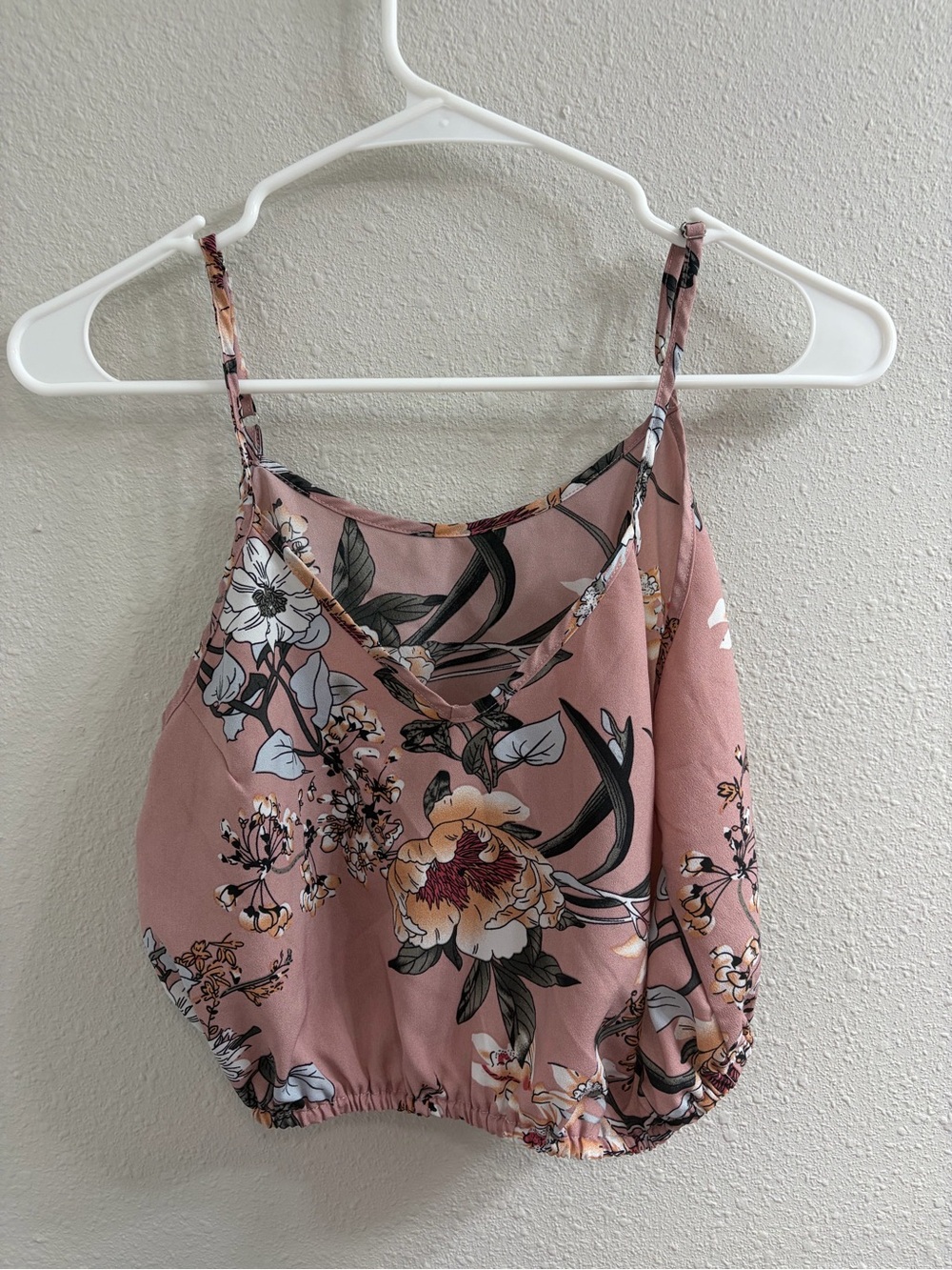 Floral Pink Sleeveless Cami Top